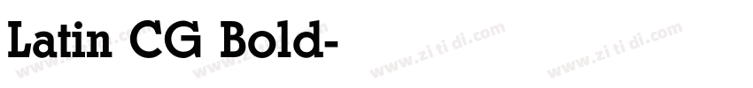 Latin CG Bold字体转换